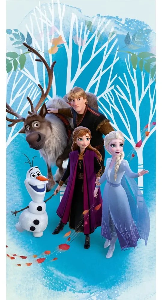 Modrá bavlnená detská osuška 70x140 cm Frozen "Blue" – Jerry Fabrics