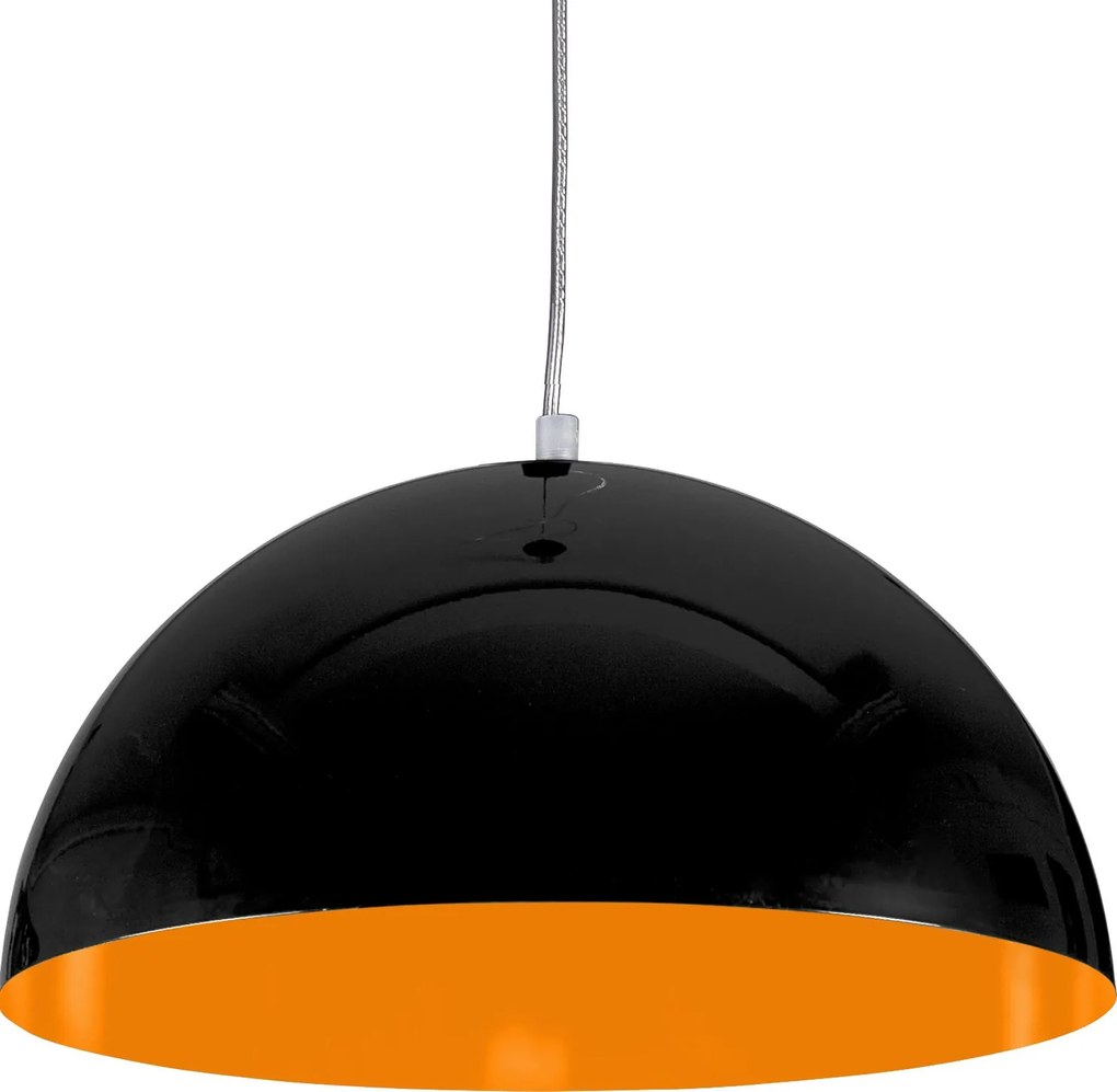 Luster do kuchyne Nowodvorski Hemisphere Fluo 6372 čierno-oranžová