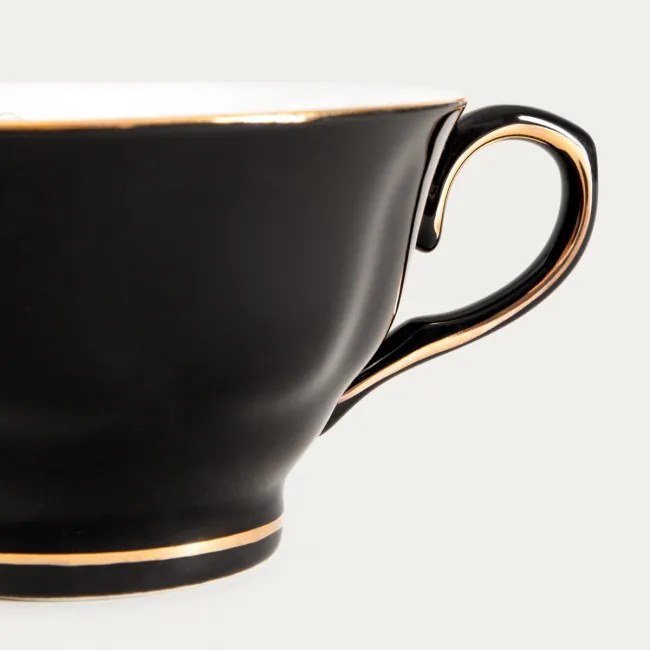 Šálka BARIK s podšálkou, čierna 750472 150 ml