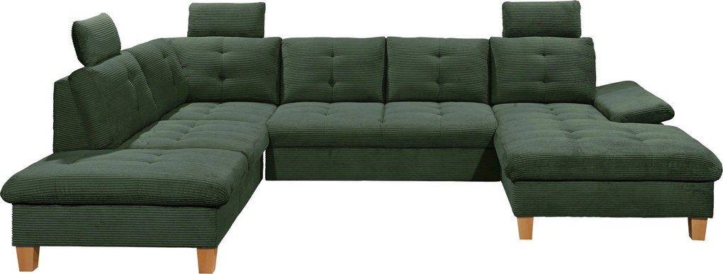 XXXLutz SEDACIA SÚPRAVA, textil, tmavozelená MID.YOU - Sedačky - 002220054207