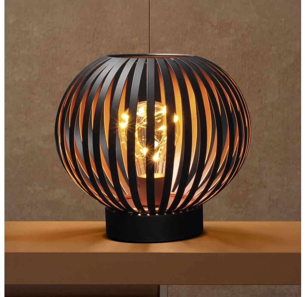 Solight WO3102 - LED Dekoračná stolná lampa LED/3xAA čierna/meď
