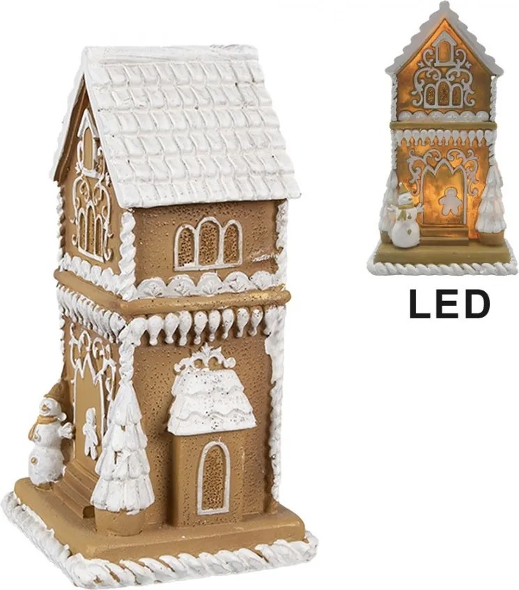 Svietiaca perníková chalúpka Gingerbread House - 8*8*15 cm