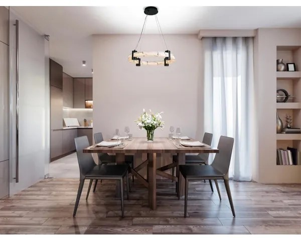 Searchlight 10868-1BK - LED luster na lanku MOONBEAM LED/29W/230V