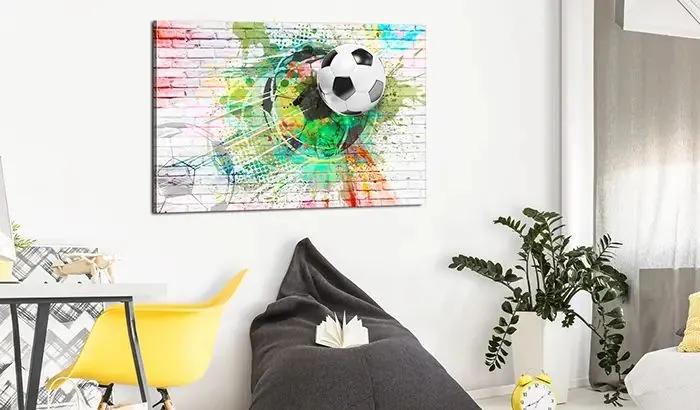 Obraz - Colourful Sport (Football) Veľkosť: 120x80, Verzia: Na talianskom plátne