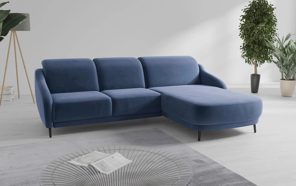 XXXLutz ROHOVÁ SEDAČKA, textil, modrá Sit & More - Sedačky - 000144024120