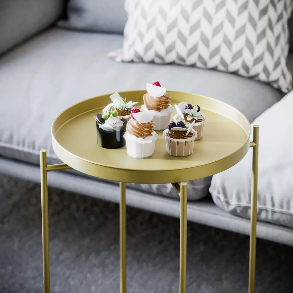 Odkladací stolík Shb-007-A zlatý