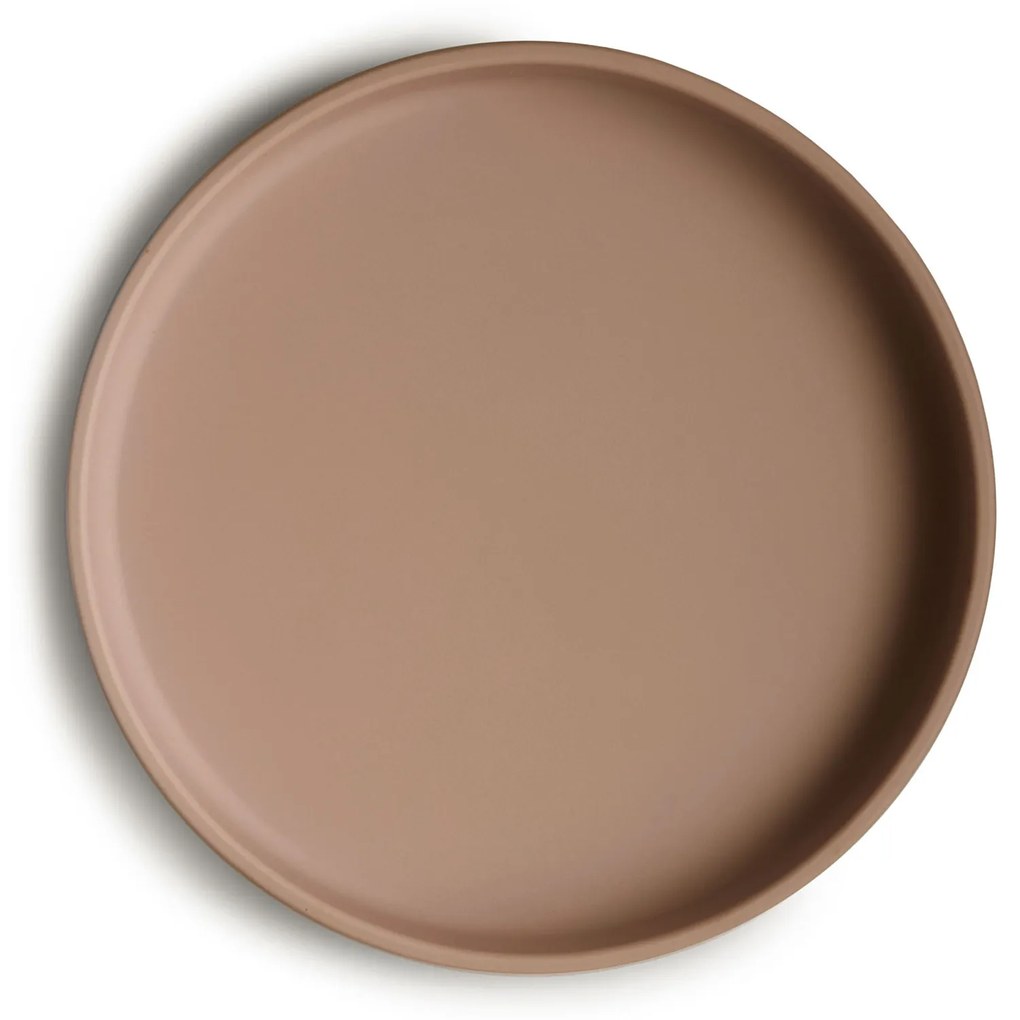 Mushie Classic silikónový tanier s prísavkou - Natural