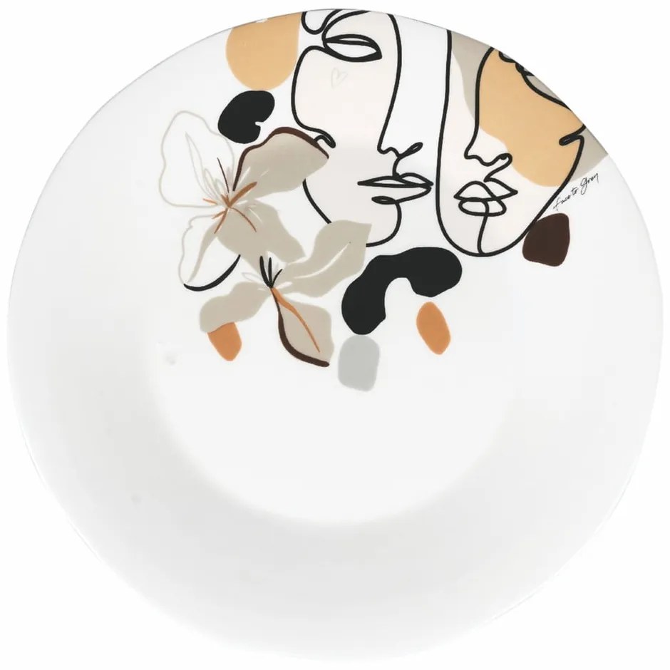 Keramický servírovací tanier VDE Tivoli 1996 Face to Grey, ø 35 cm