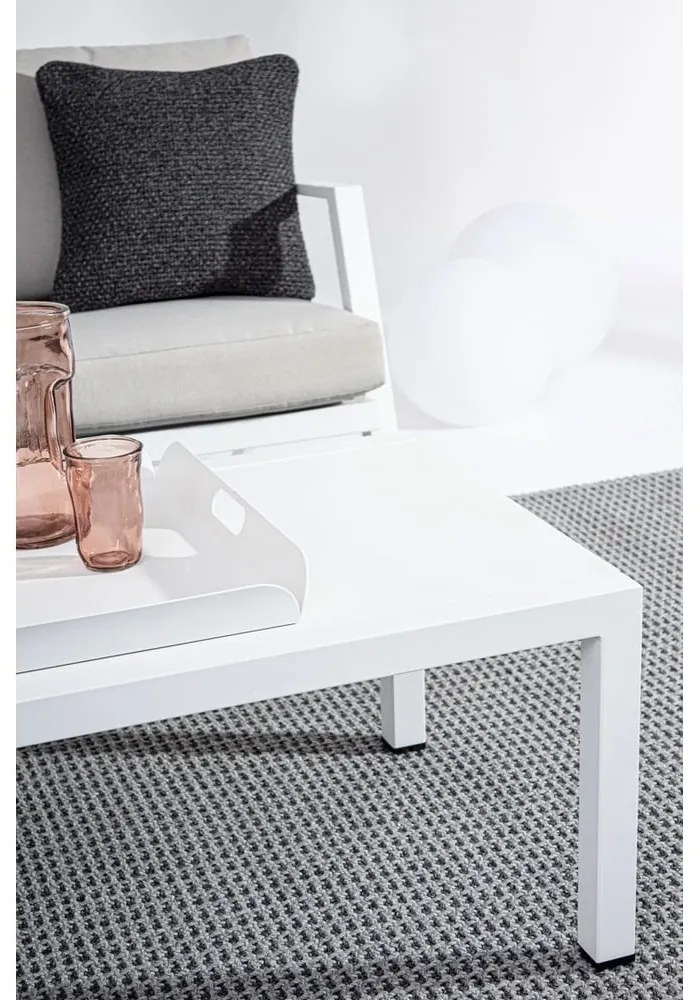 Bielá hliníková záhradná lounge súprava pre 4 Harley – Bizzotto