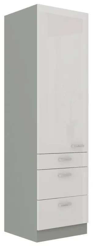 Kuchynská linka Bianka 290 cm - sivá / biely lesk