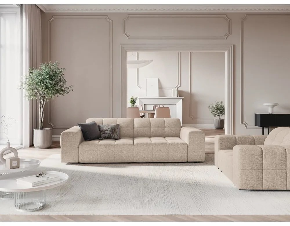 Béžová pohovka 204 cm Chicago – Cosmopolitan Design