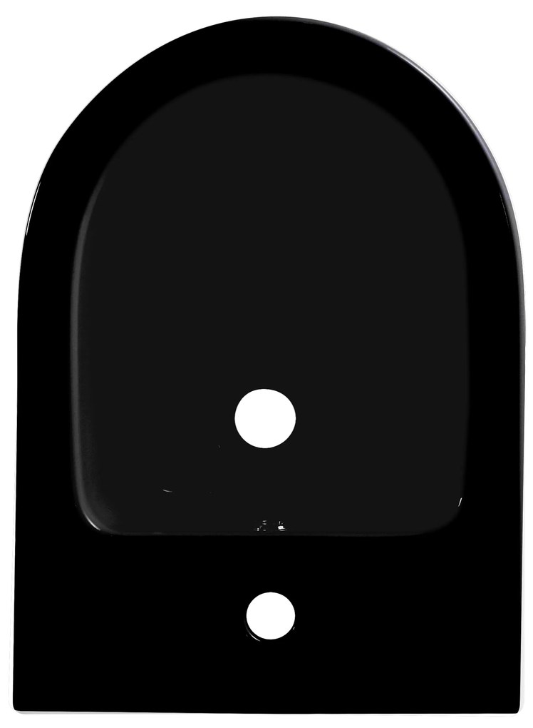 Cerano Fizo, keramický závesný bidet 490x360x370 mm, čierna lesklá, CER-CER-417398
