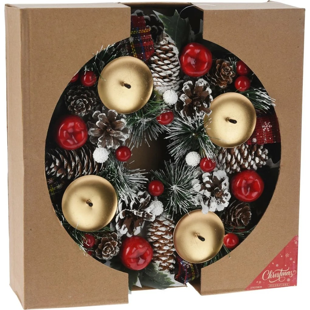 Adventný veniec Pine, 27 x 8 cm