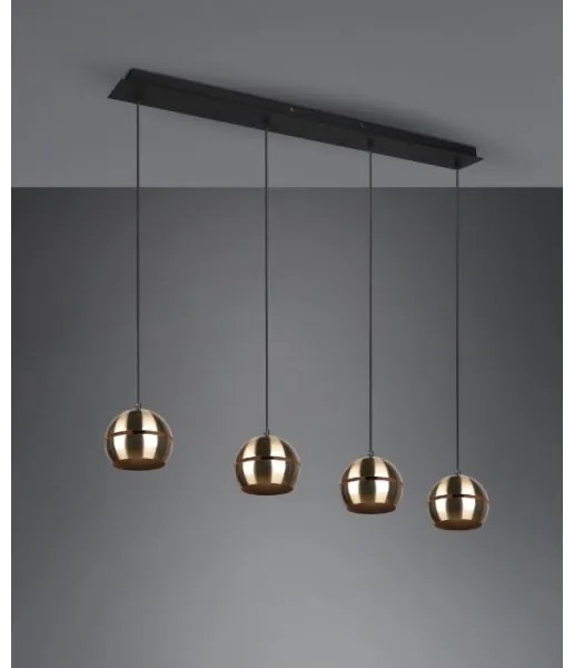 Trio - Luster na lanku FLETCHER 4xE14/40W/230V mosadz