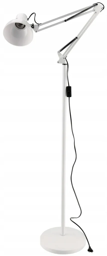 BERGE LED stojacia lampa 1xE27 185cm biela