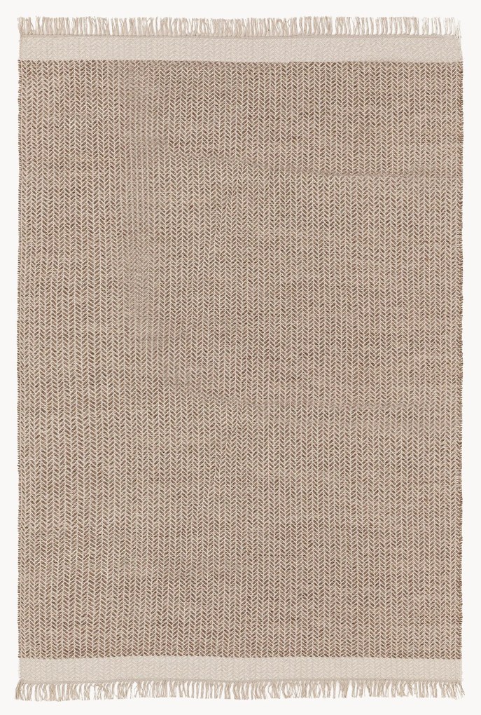 Ručne tkaný vlnený koberec so strapcami Kim