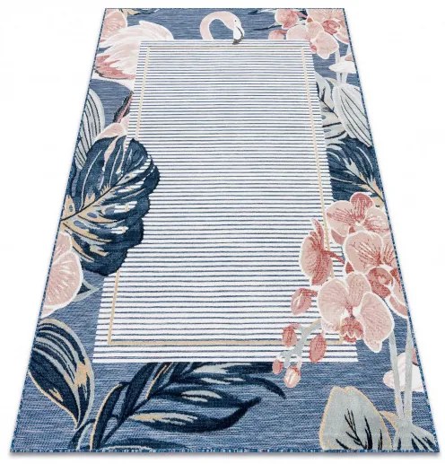 Dywany Łuszczów Kusový koberec Botanic 65240 Flamingo navy – na von aj na doma - 157x220 cm