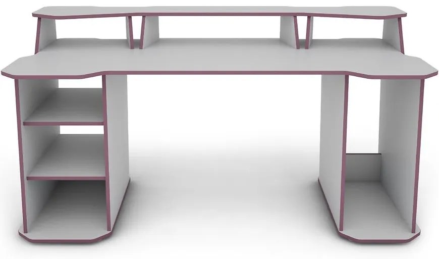 Písací stôl Matrix 4 bílá/fialový