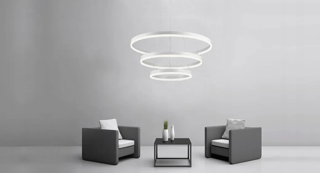 Toolight - LED stropné svietidlo Vegas 20+40+60 + diaľkové ovládanie, biela, OSW-07857