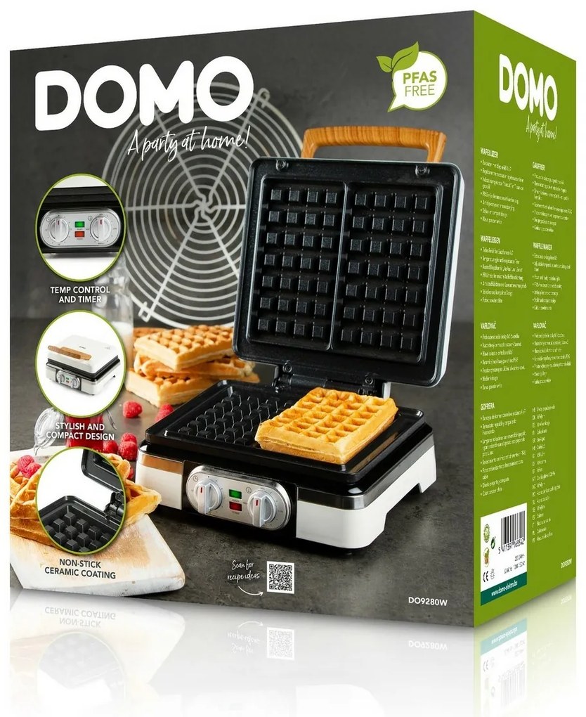 DOMO DO9280W vaflovač, matná biela