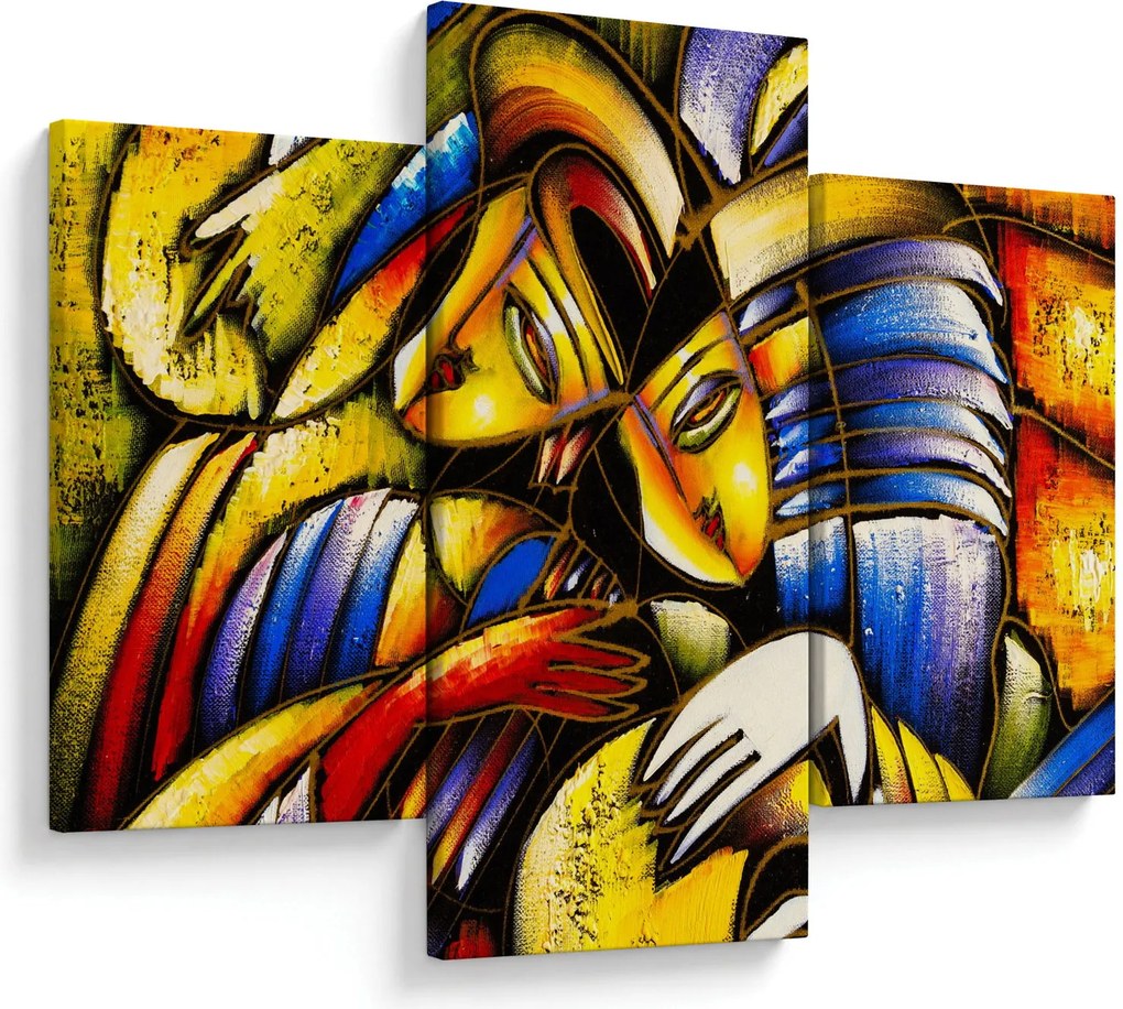 Obraz - Olejomaľba, milenci (90x60 cm)