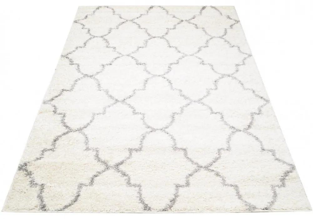 Kusový koberec shaggy Papua krémový 200x290cm