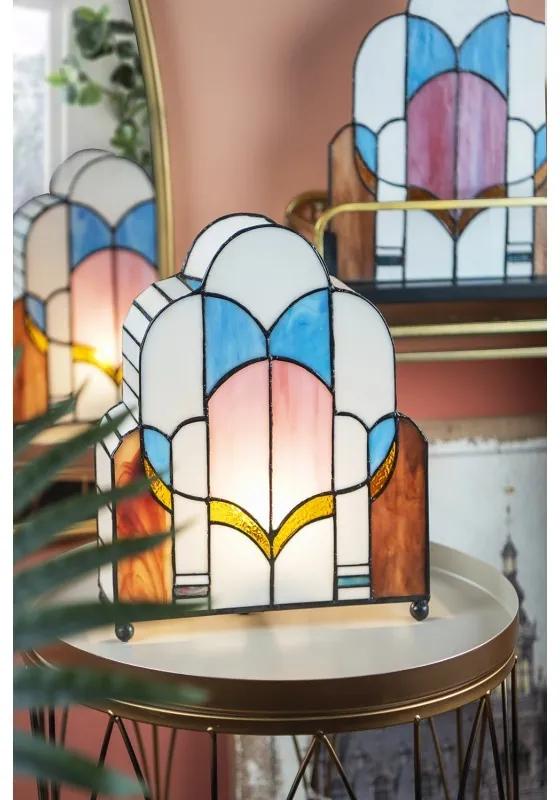 Stolová lampa Tiffany v neobvyklom tvare Tafien - 30*4*25 cm