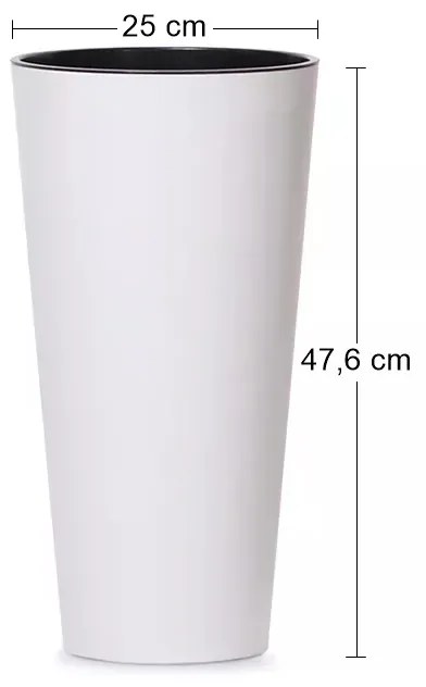 Plastový kvetináč DTUS250 25 cm - biela