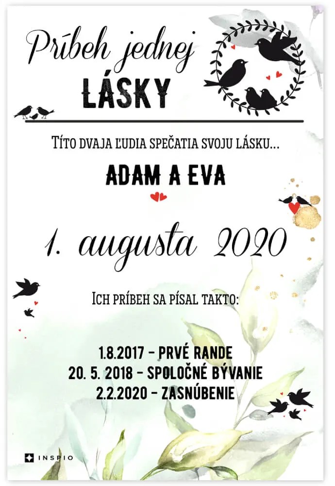 Svadobný dar - Príbeh jednej lásky - obraz pre novomanželov