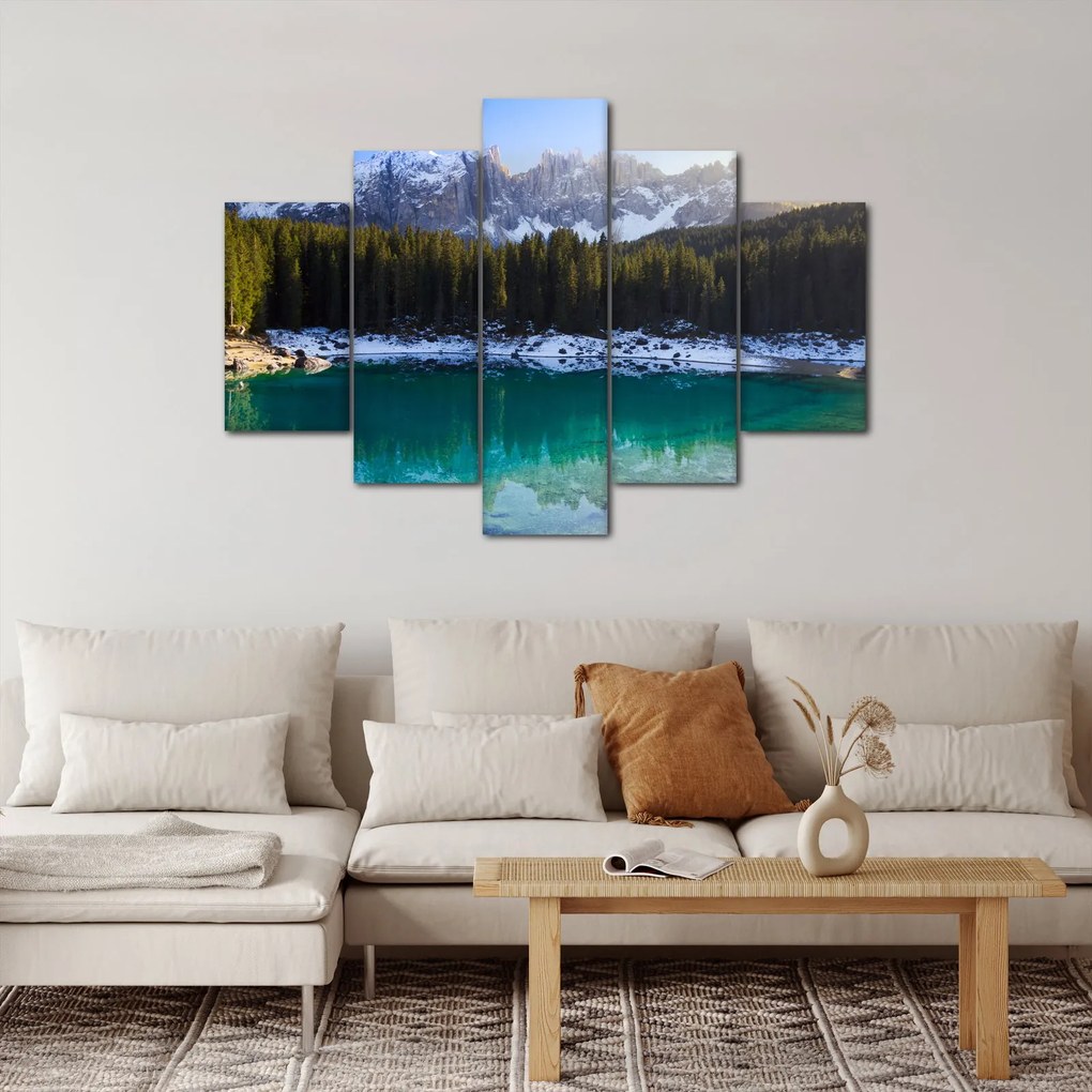 Obraz - Jazero Karersee (150x105 cm)