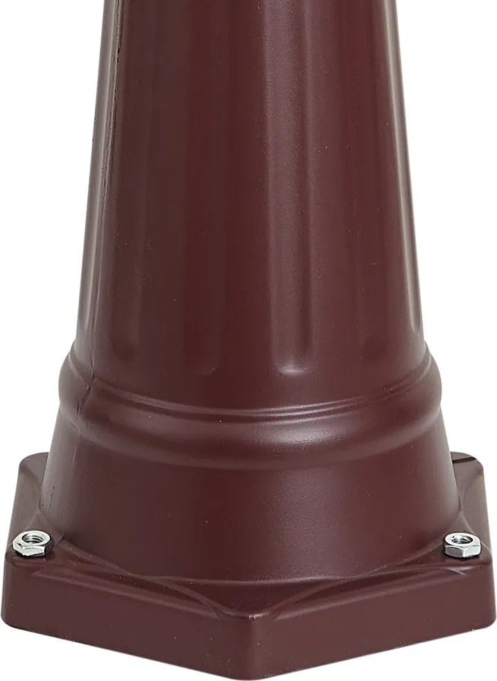 Klasická vonkajšia lampa tmavočervená 220 cm 3-svetlá IP44 - Havana