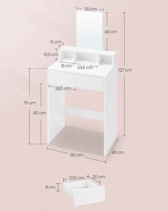 Toaletný stolík RDT103W01
