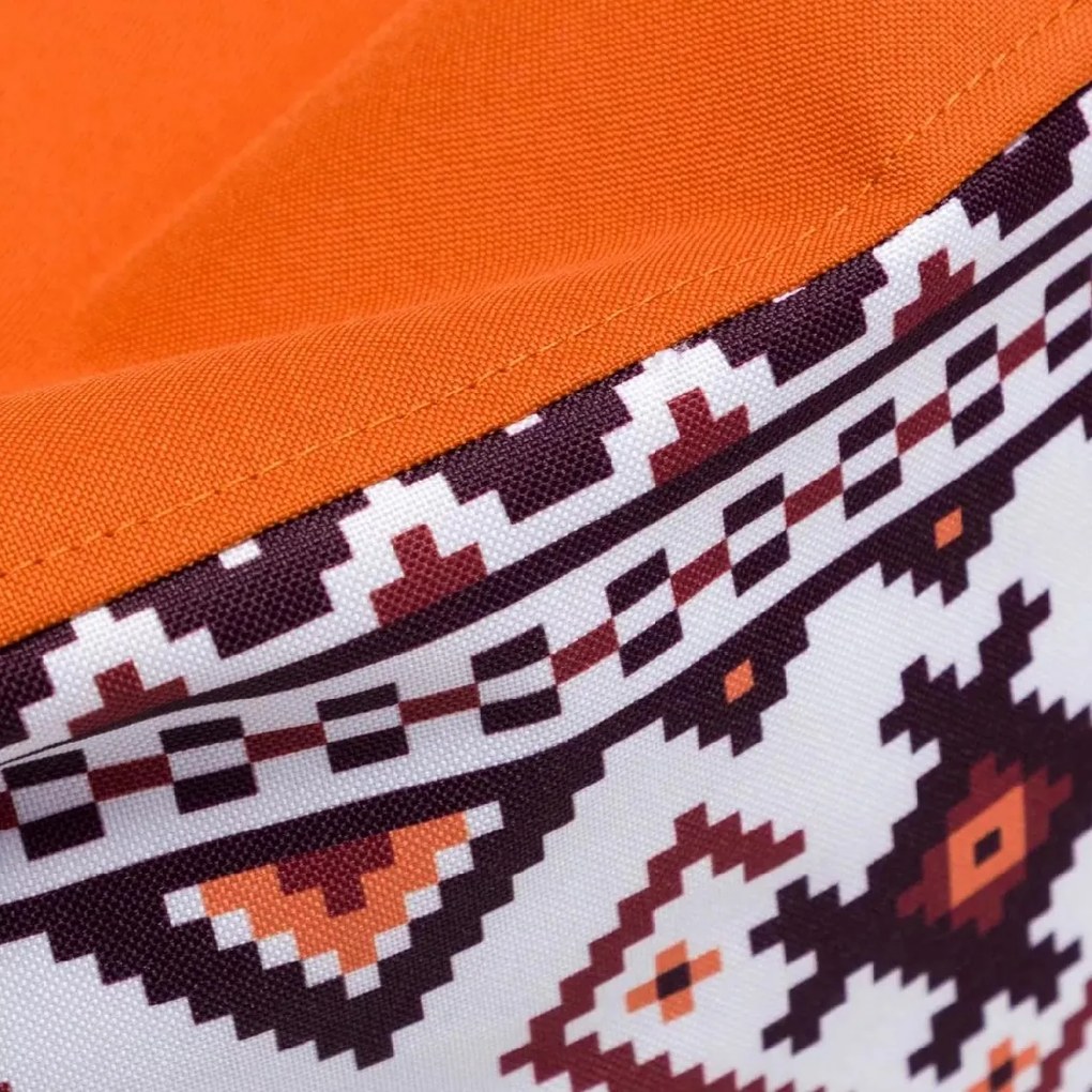 Sedací vak Viper Outdoor Folk – pohodlie s ľudovým štýlom do interiéru aj exteriéru Farba: Folk 4 - M20 krémovo-hnedý