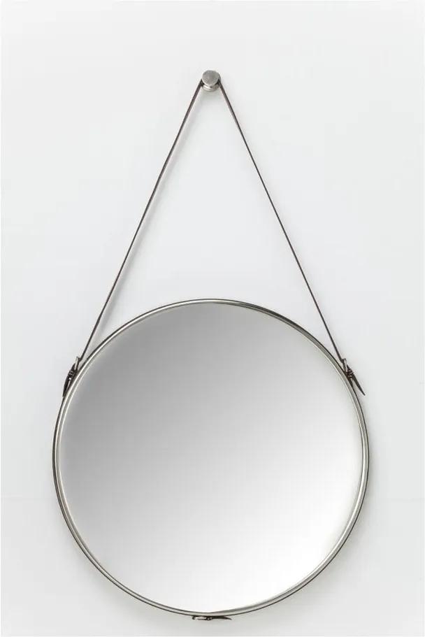 Nástenné zrkadlo v striebornej farbe Kare Design Hacienda, ⌀ 61 cm