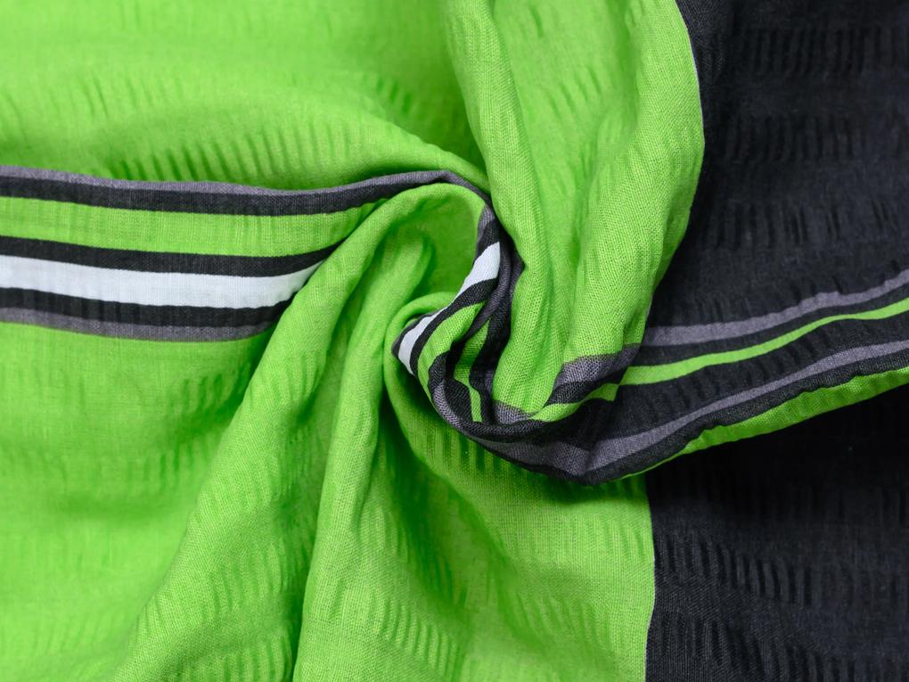 Krepové obliečky CUBE zelené Rozmer obliečky: 70 x 90 cm | 140 x 200 cm