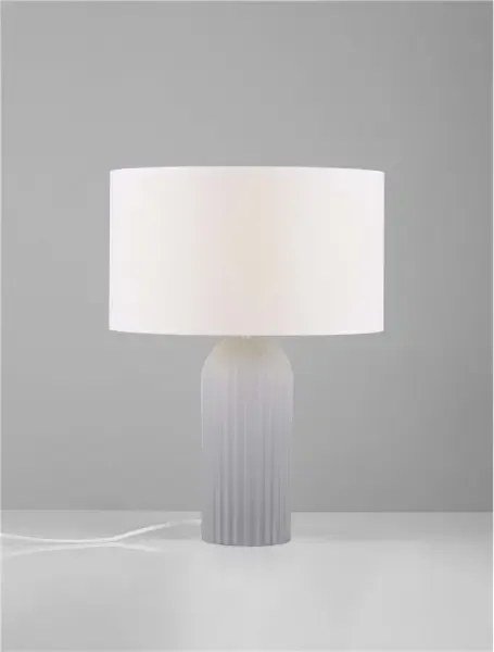 LED sivo-biela stolná lampa Ammos