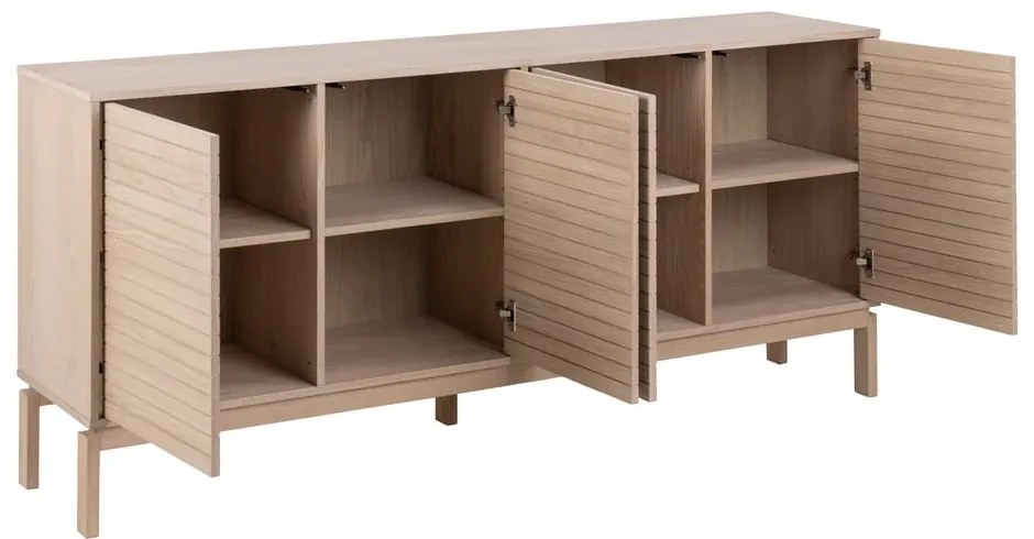 Nízka komoda v dekore duba v prírodnej farbe 180x80 cm Linley – Actona