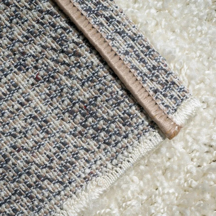 Spoltex Kusový koberec Efor Shaggy 2137 cream, 80 x 150 cm