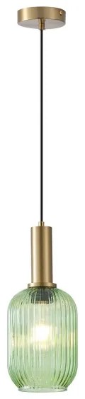 Luster na lanku 1xE27/15W/230V zelená pr. 13 cm