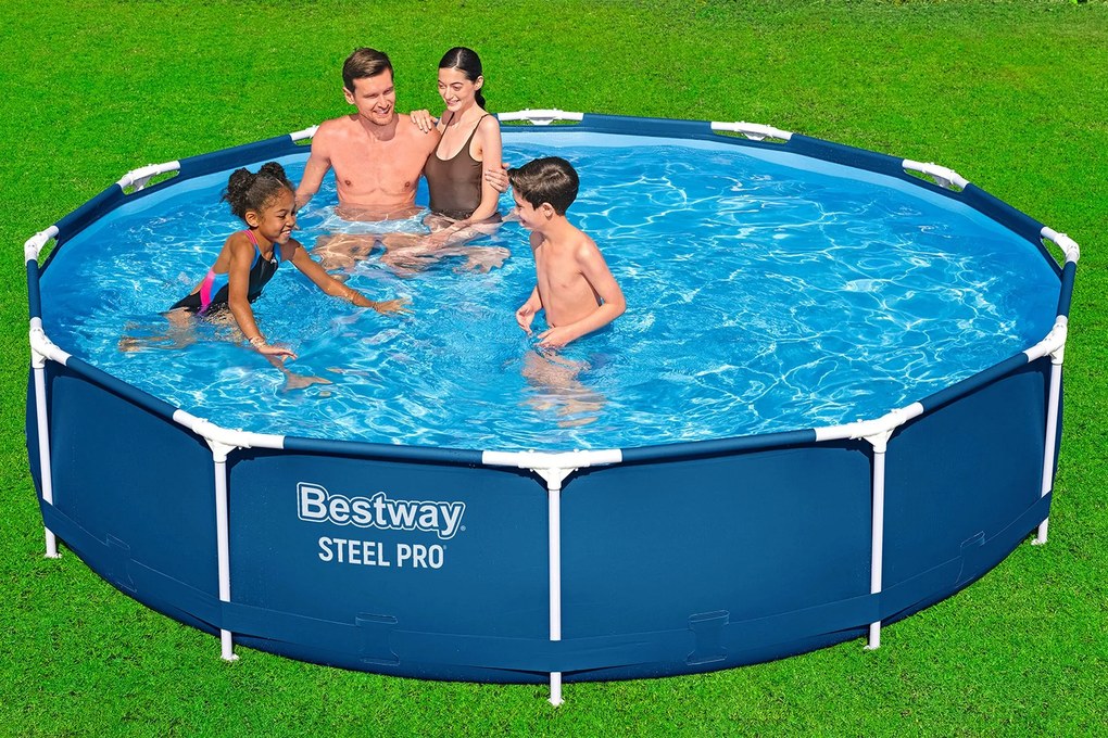 BESTWAY Steel Pro Bazén 366 x 76 cm, kartušová filtrácia 56681
