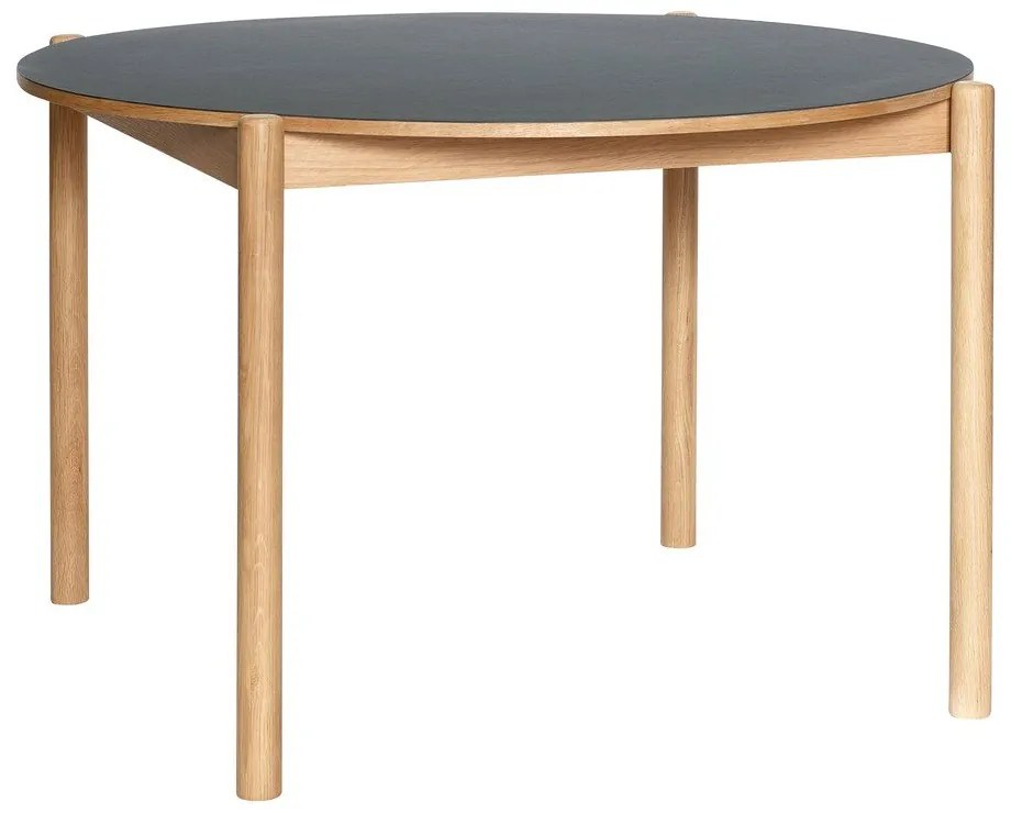 Okrúhly jedálenský stôl z dubového dreva ø 115 cm Oblique – Hübsch
