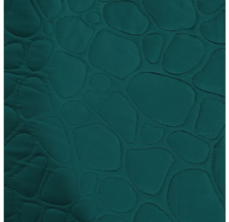 Tyrkysový prehoz na posteľ so vzorom STONE Rozmer: 200 x 220 cm