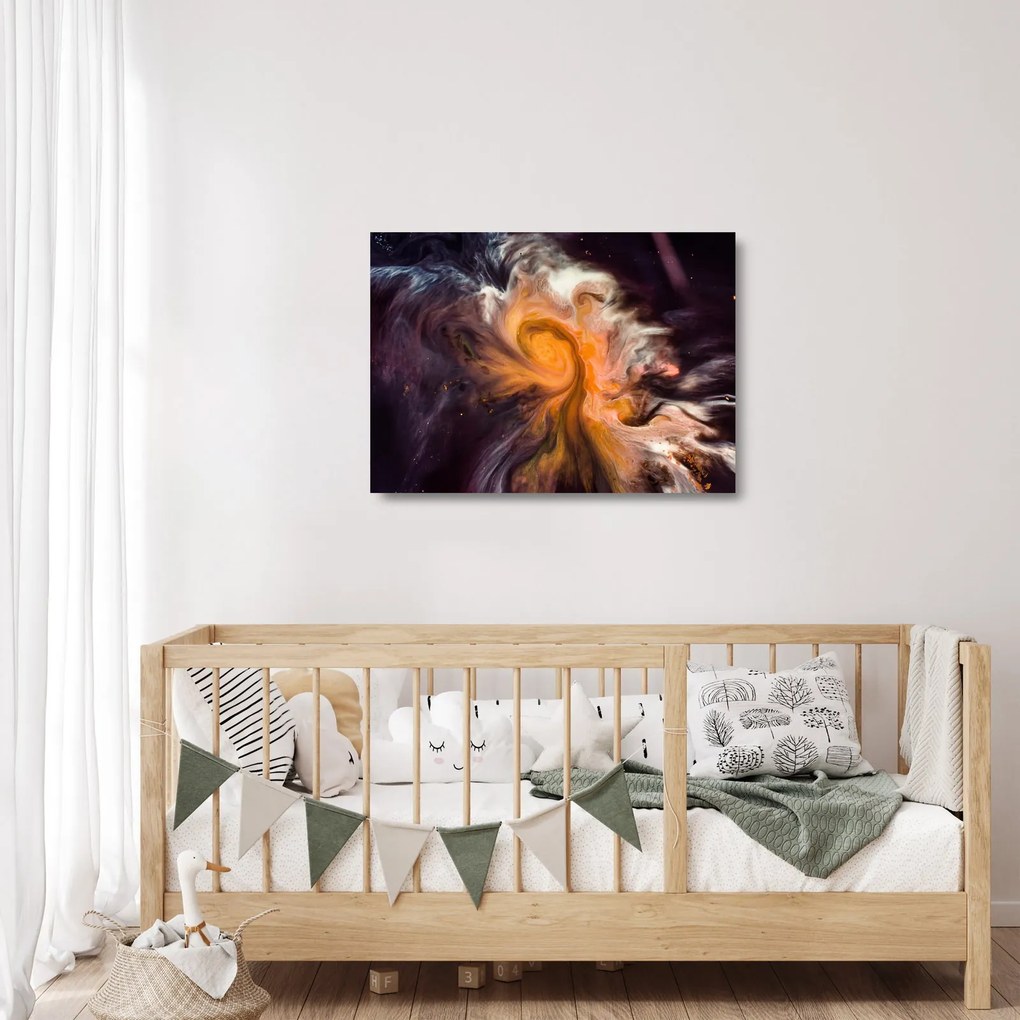 Abstraktné sklenený obraz - vesmír (70x50 cm)