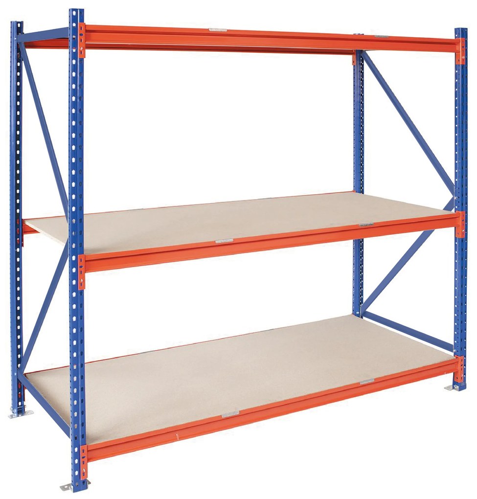 Fistar Nekonečný PRIEMYSELNÝ regál 4-urovňový 3000 x 2225 x 1000 s nosnosťou 2700kg - základný modul