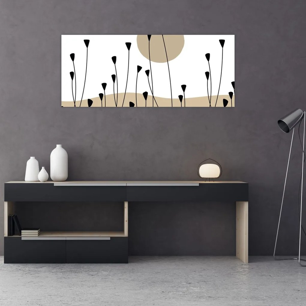 Obraz - Grafická lúka N⁰2 (120x50 cm)