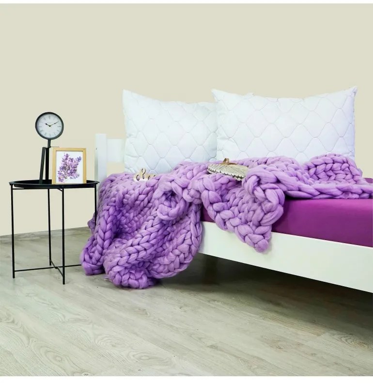 Levanduľový vankúš 50x70 antialergický prešívaný EMI, Vankúš 50x70 cm