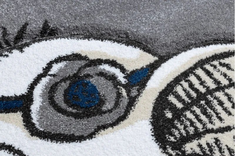 Dywany Łuszczów, Detský kusový koberec Petit Elephant stars grey kruh, 140x140 (priemer) kruh, šedá, detská izba