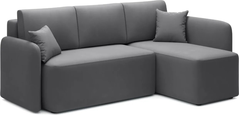 AKCIA Tmavosivá rohová sedacia súprava HADSON pravý roh II. akosť