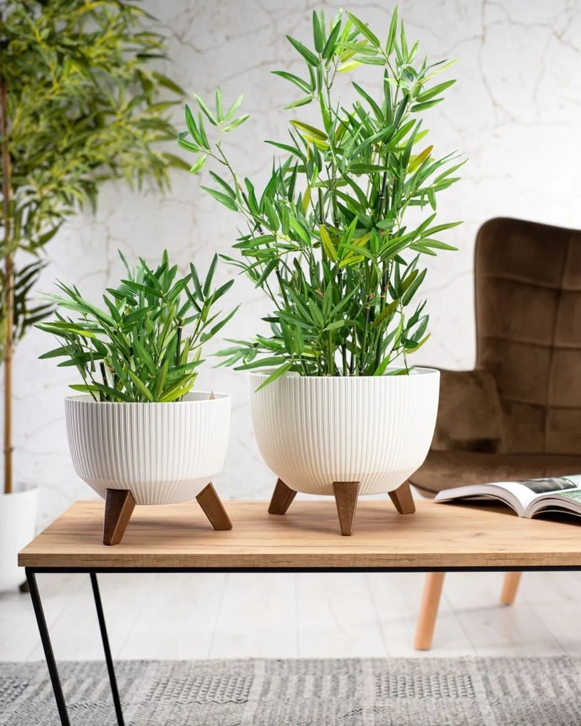 Kvetináč Rosa Linea I 29x18 cm biely