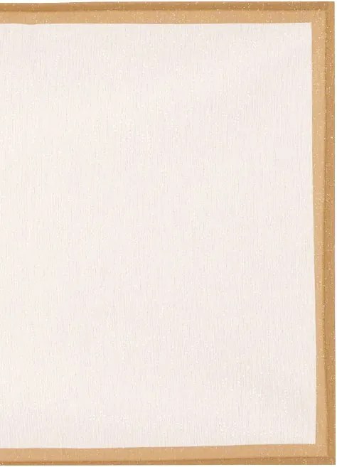 Vianočný behúň na stôl 150x40 cm, krémový so zlatými vtkanými nitkami